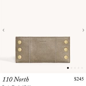 Hammitt Pewter with brushed gold wallet